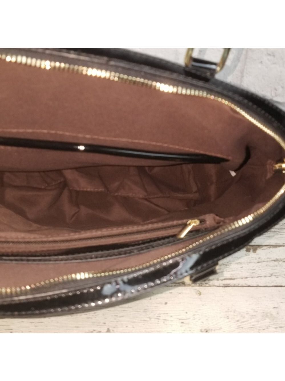 Glossy Magazine Cover Collage Dome Satchel Handbag - Picture 3 of 6